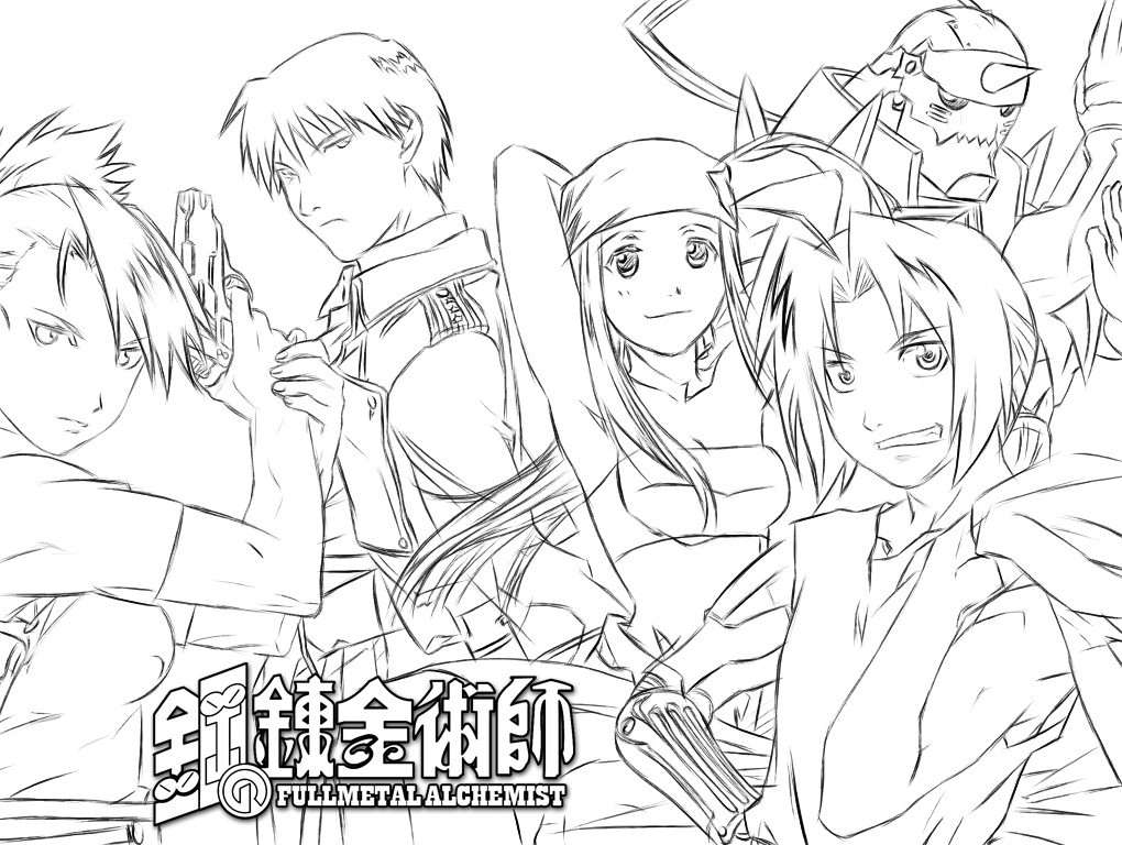 钢炼FA全人物海报,鼠绘