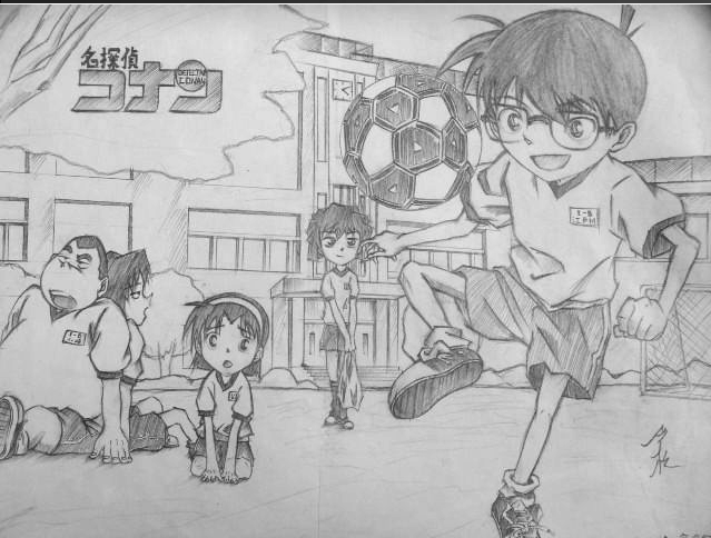 柯南海报临摹